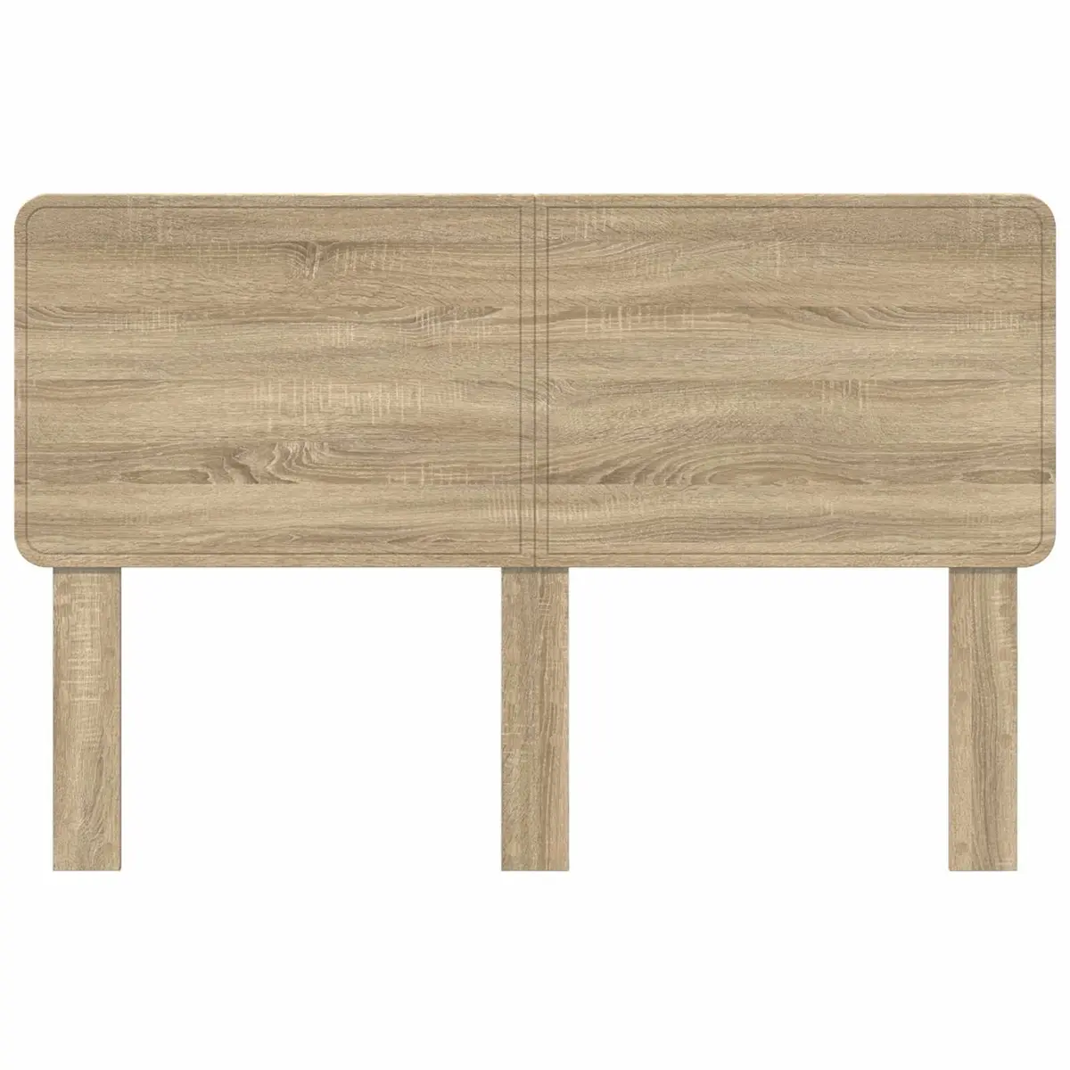 Headboard Modern Rectangle Engineered Wood Brown