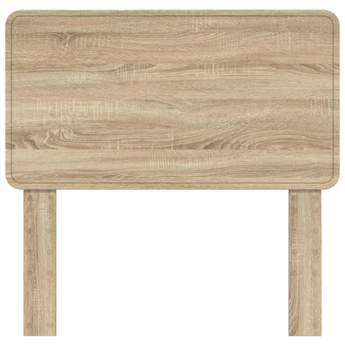 Headboard Modern Bedroom Furniture Engineered Wood Brown Rectangle Design