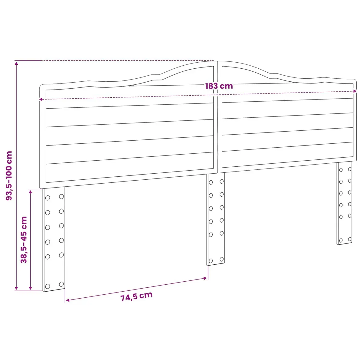 Headboard White Modern Bedroom Furniture Engineered Wood Wall Mounted Minimalist