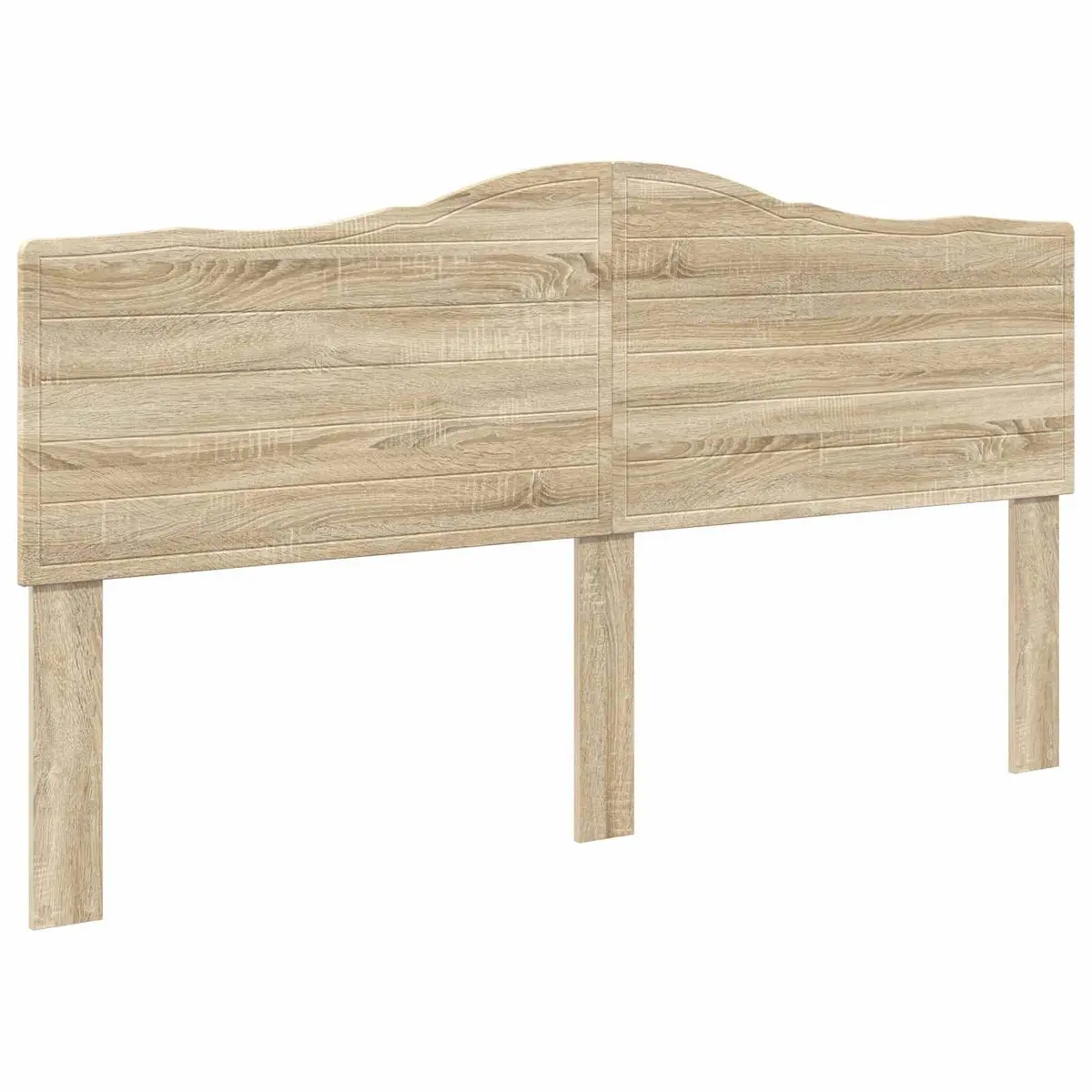 Headboard Brown Engineered Wood Modern Bedroom Furniture Minimalist Sleek Design