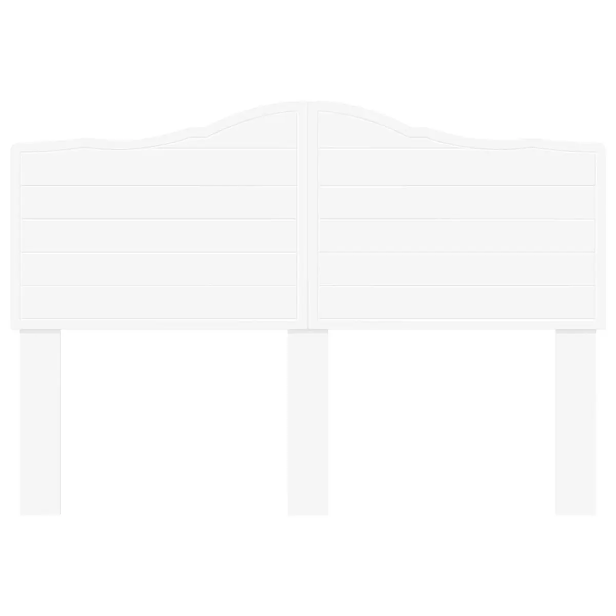 White Headboard Engineered Wood Modern Minimalist Wall Mounted