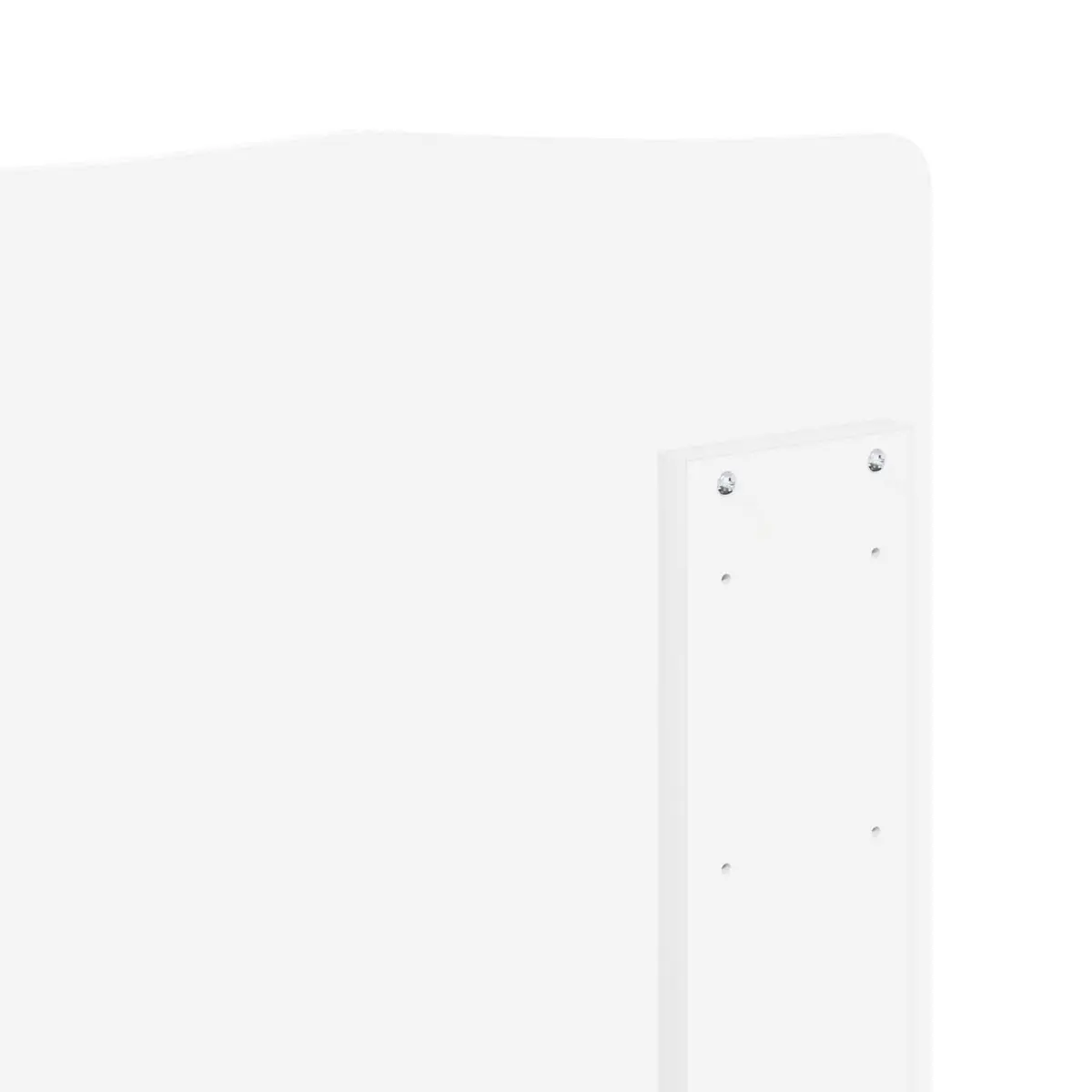White Headboard Engineered Wood Modern Minimalist Wall Mounted