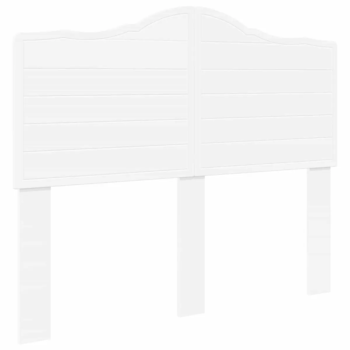 White Headboard Modern Minimalist Engineered Wood Wall Mount