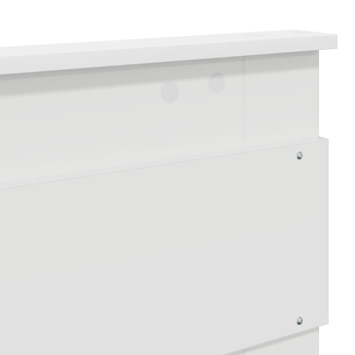 White Engineered Wood Headboard Modern Bedroom Furniture Contemporary Design