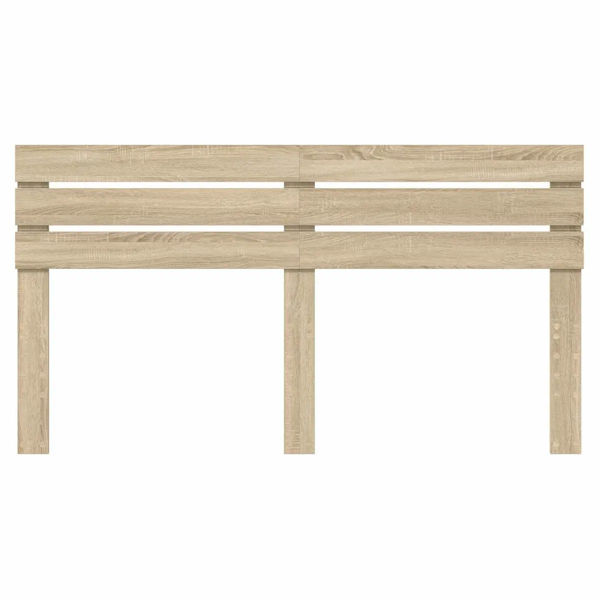 Modern Headboard Brown Engineered Wood Rectangular Bedroom Furniture Sleek