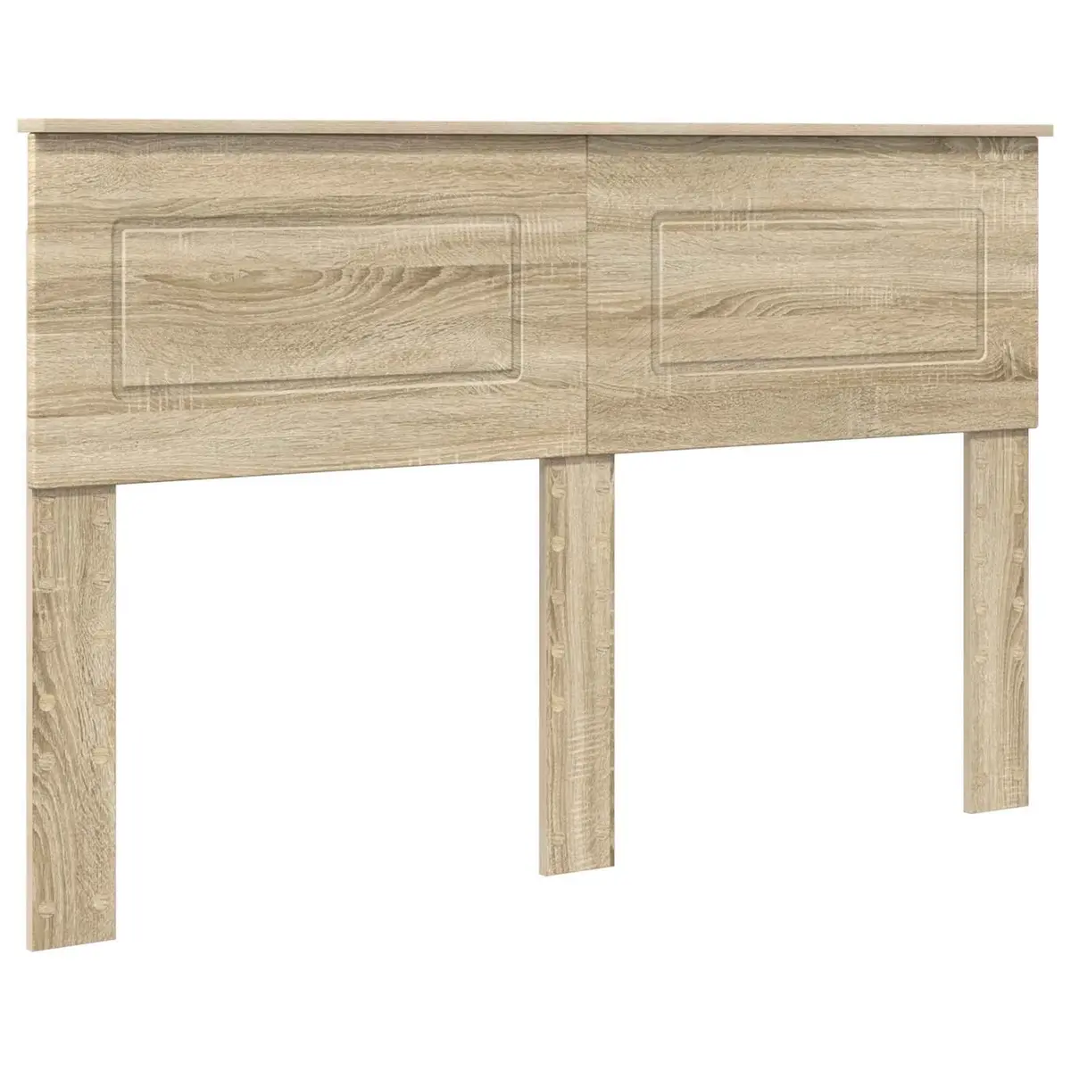 Rectangular Brown Headboard Engineered Wood Bedroom Furniture