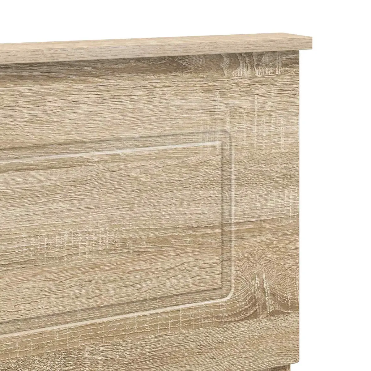 Rectangular Brown Headboard Engineered Wood Bedroom Furniture