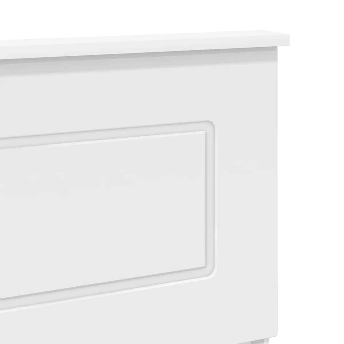 Headboard White Modern Engineered Wood Rectangular