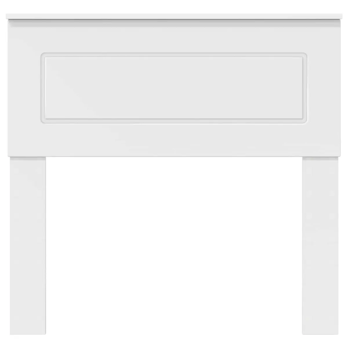 Bedroom Furniture White Rectangular Engineered Wood Headboard