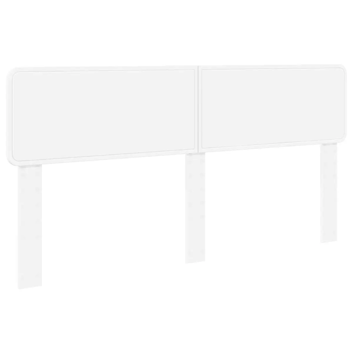 White Engineered Wood Headboard Modern Minimalist Bedroom Furniture