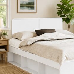 Enhance Your Space with a White Engineered Wood Headboard