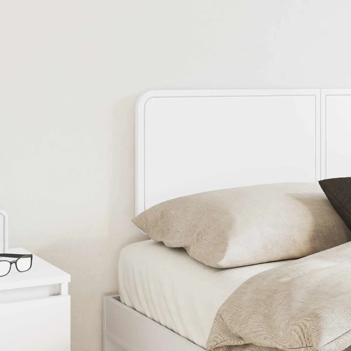 Engineered Wood Headboard Modern Minimalist White Clean Lines