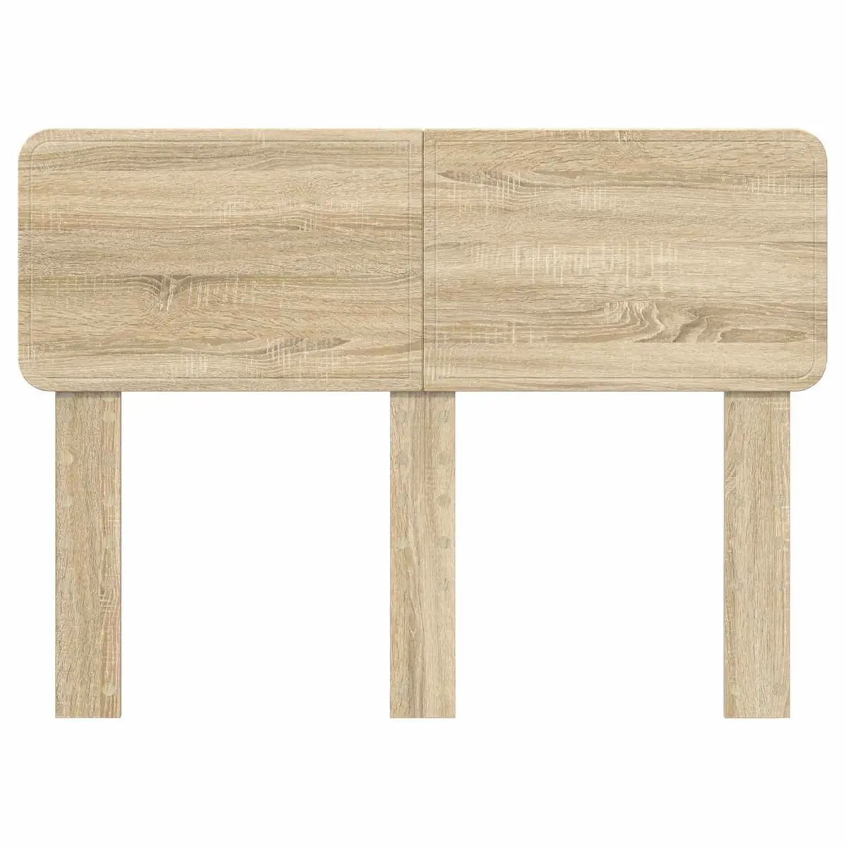 Modern Headboard Brown Engineered Wood Frame Bedroom Furniture Minimalist Design