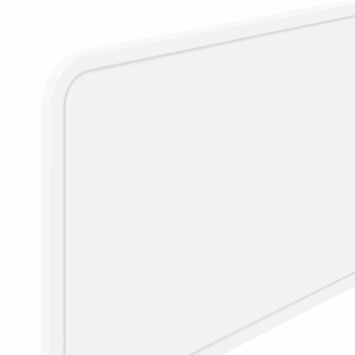 White Engineered Wood Headboard Modern Minimalist Design Bedroom Furniture