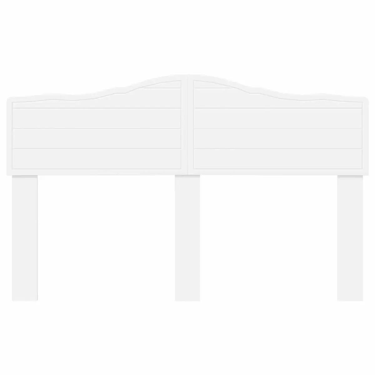 White Engineered Wood Headboard Modern Minimalist Bedroom Furniture Rectangular