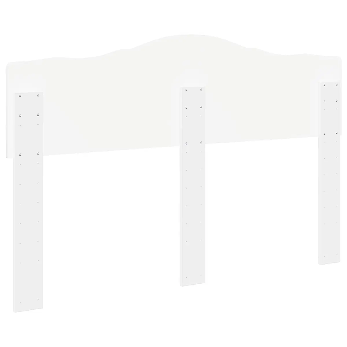 White Engineered Wood Headboard Modern Minimalist Bedroom Furniture Rectangular