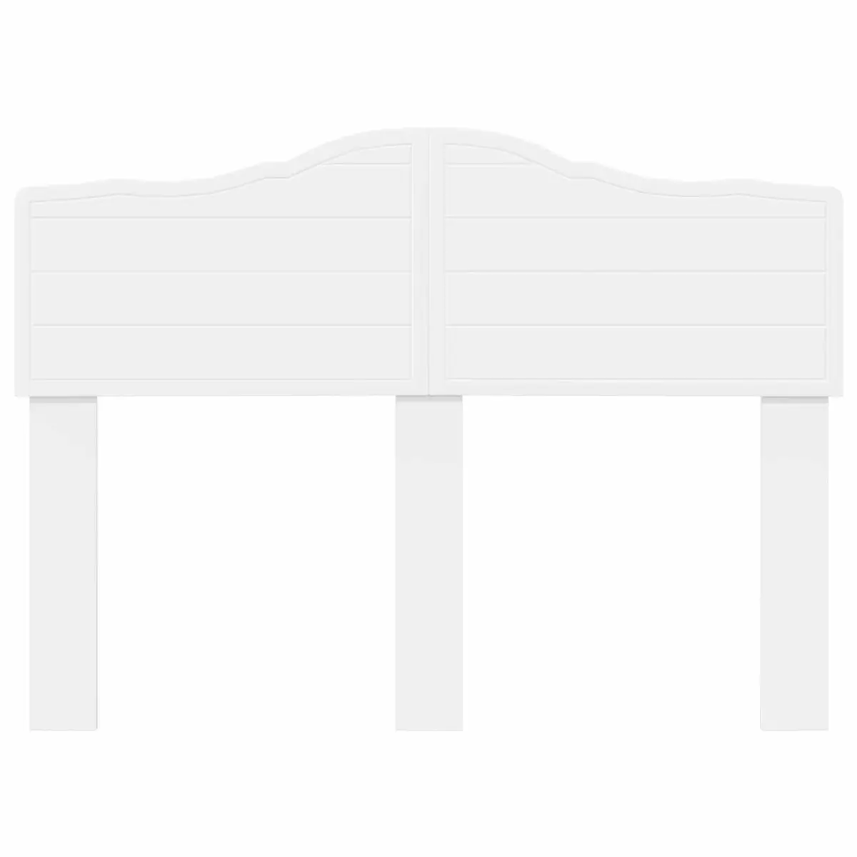 Engineered Wood Headboard Modern Minimalist White Rectangular