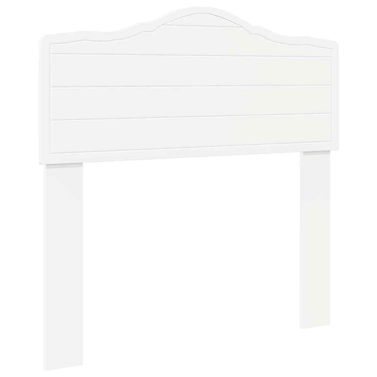 Modern White Headboard Engineered Wood Bedroom Furniture Minimalist Design