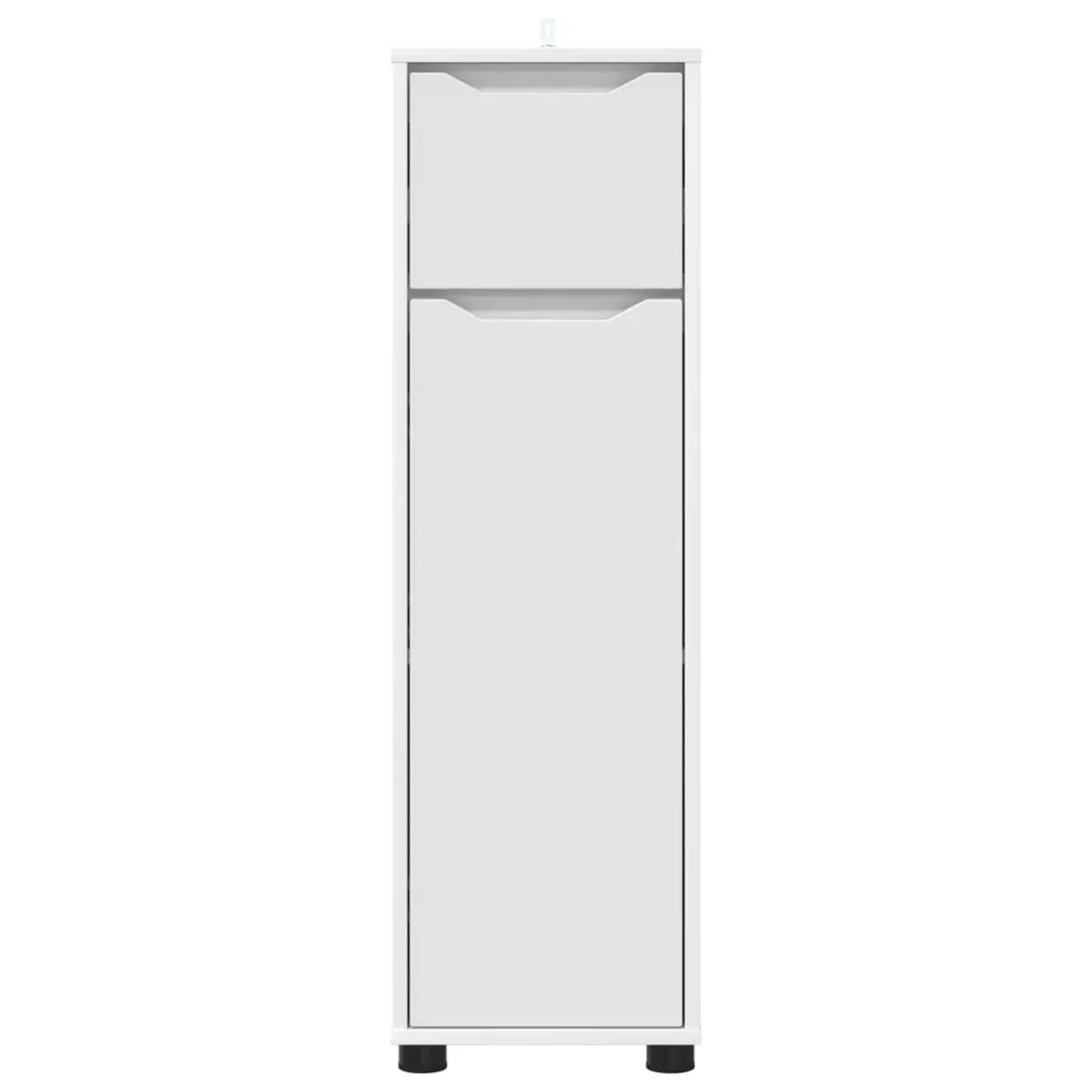 Bathroom Vanity Cabinet White 30.5 x 30 x 101 cm Modern Storage Unit with Adjustable Shelves