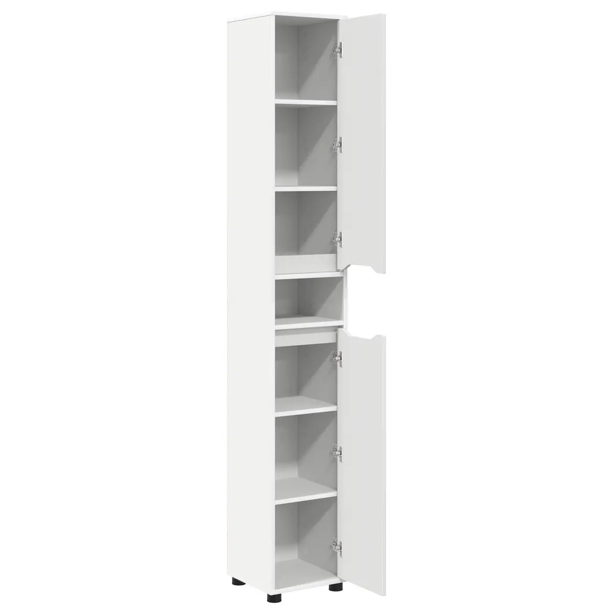 White Bathroom Vanity Cabinet with Easy Storage Access