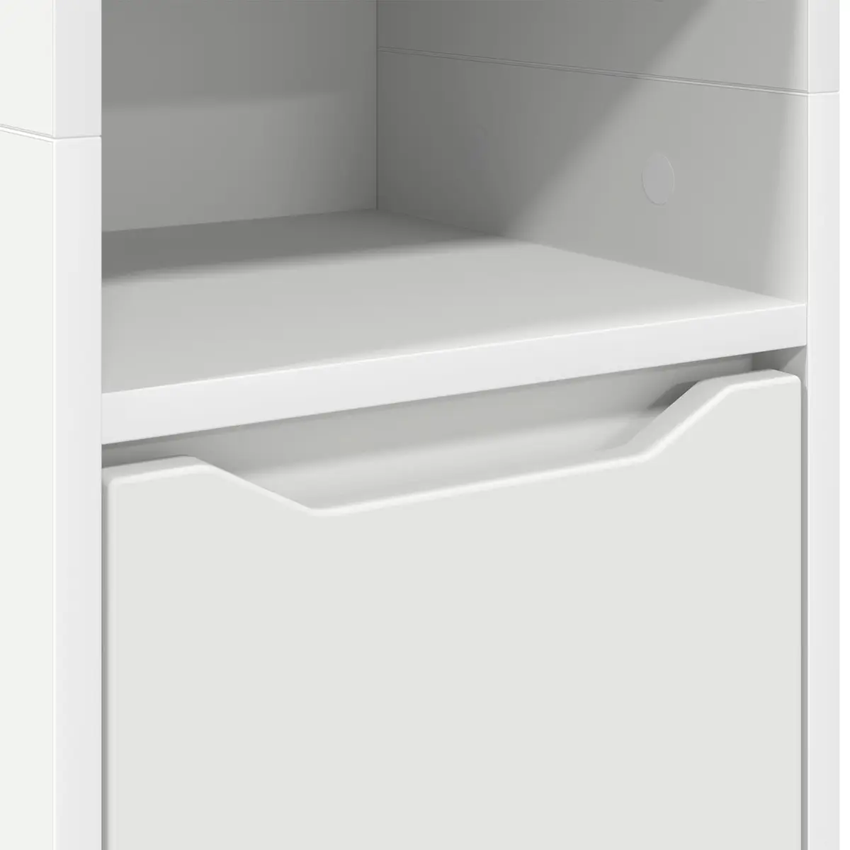 White Bathroom Vanity Cabinet with Easy Storage Access