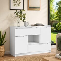 Sideboard High Gloss White Modern Storage Cabinet Living Room Dining Furniture