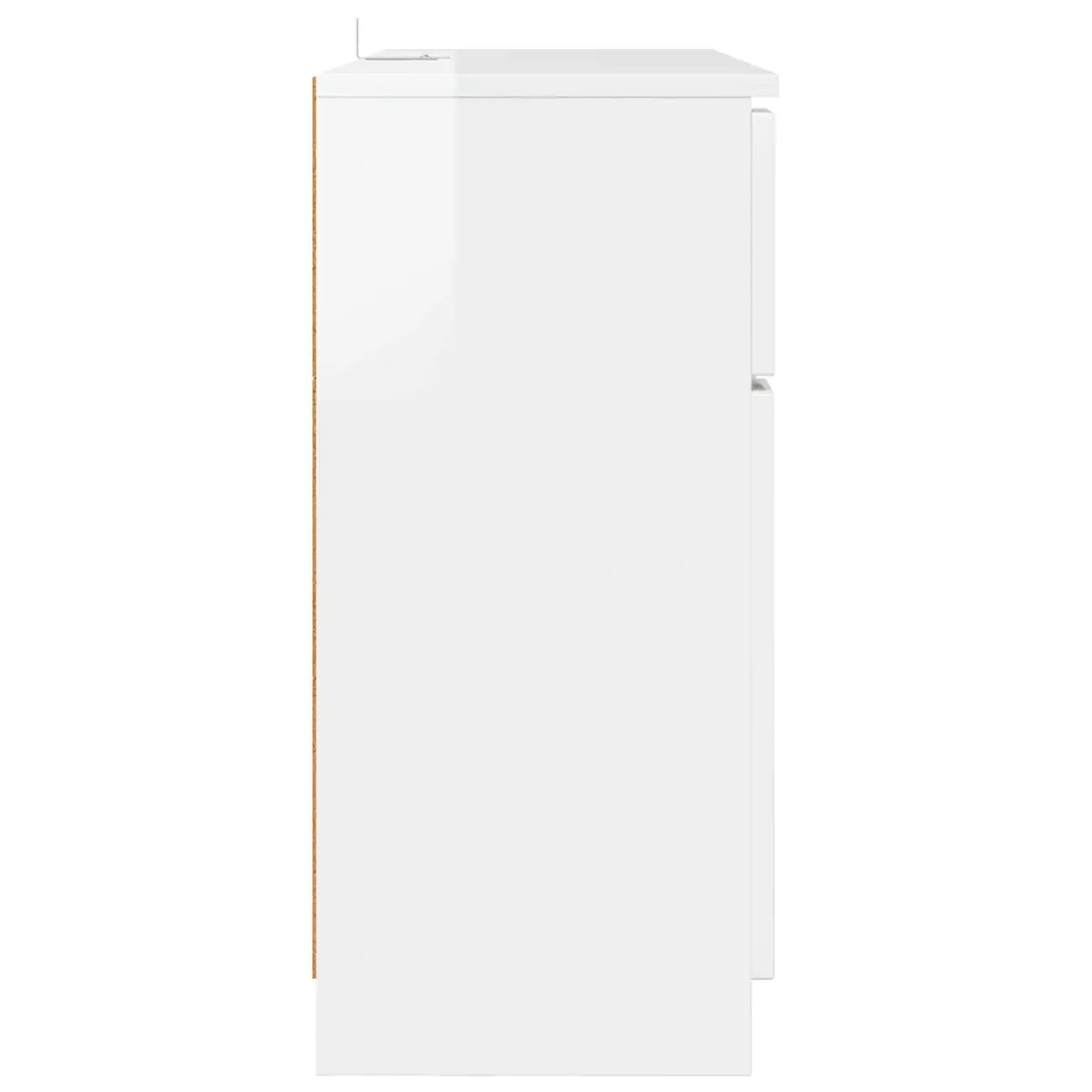 Sideboard High Gloss White Modern Storage Cabinet 100W x 30D x 65.6H cm