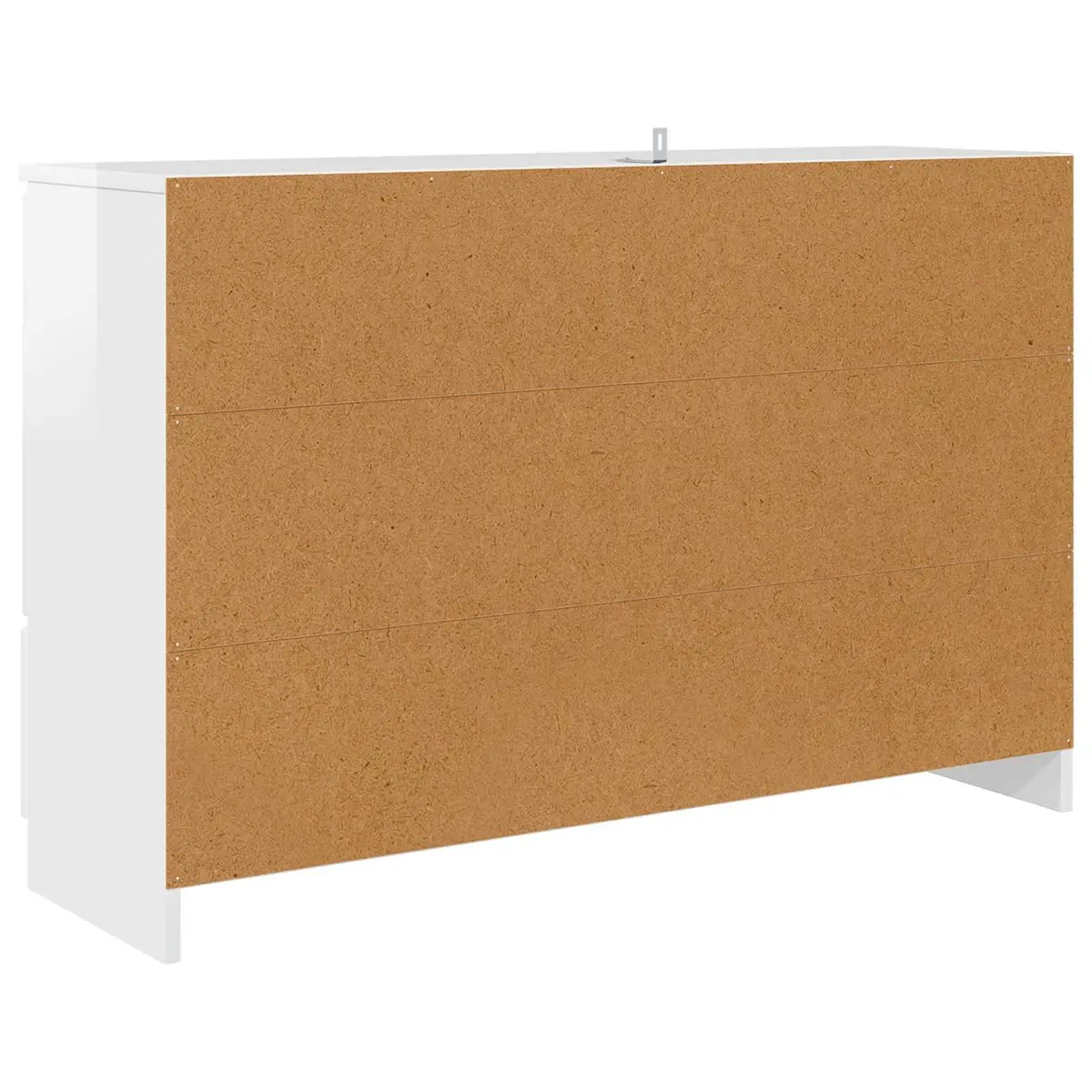 Sideboard High Gloss White Modern Storage Cabinet 100W x 30D x 65.6H cm