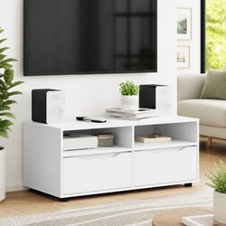 Your New White TV Cabinet with Drawer Awaits