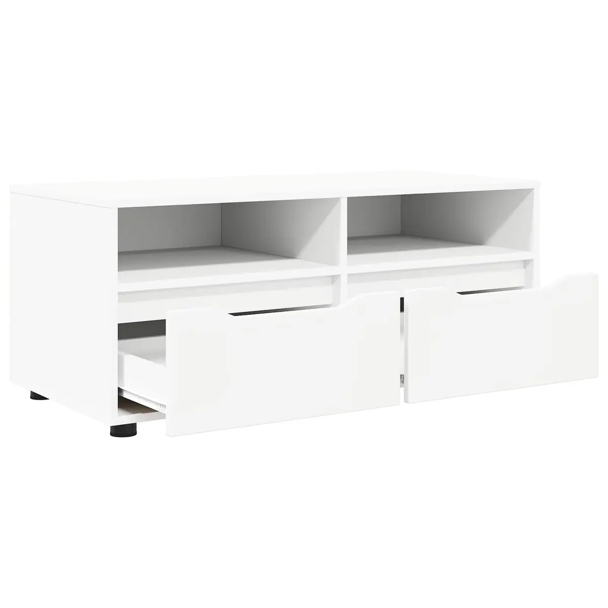 TV Cabinet Modern White Storage Unit with Drawer 100 x 48 x 43 cm
