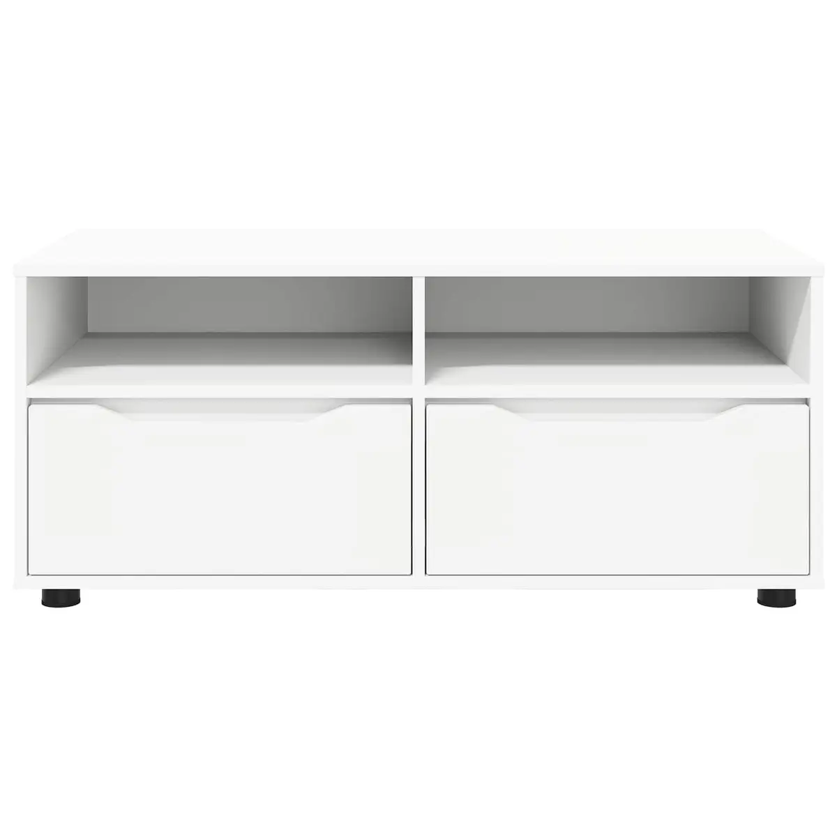TV Cabinet Modern White Storage Unit with Drawer 100 x 48 x 43 cm