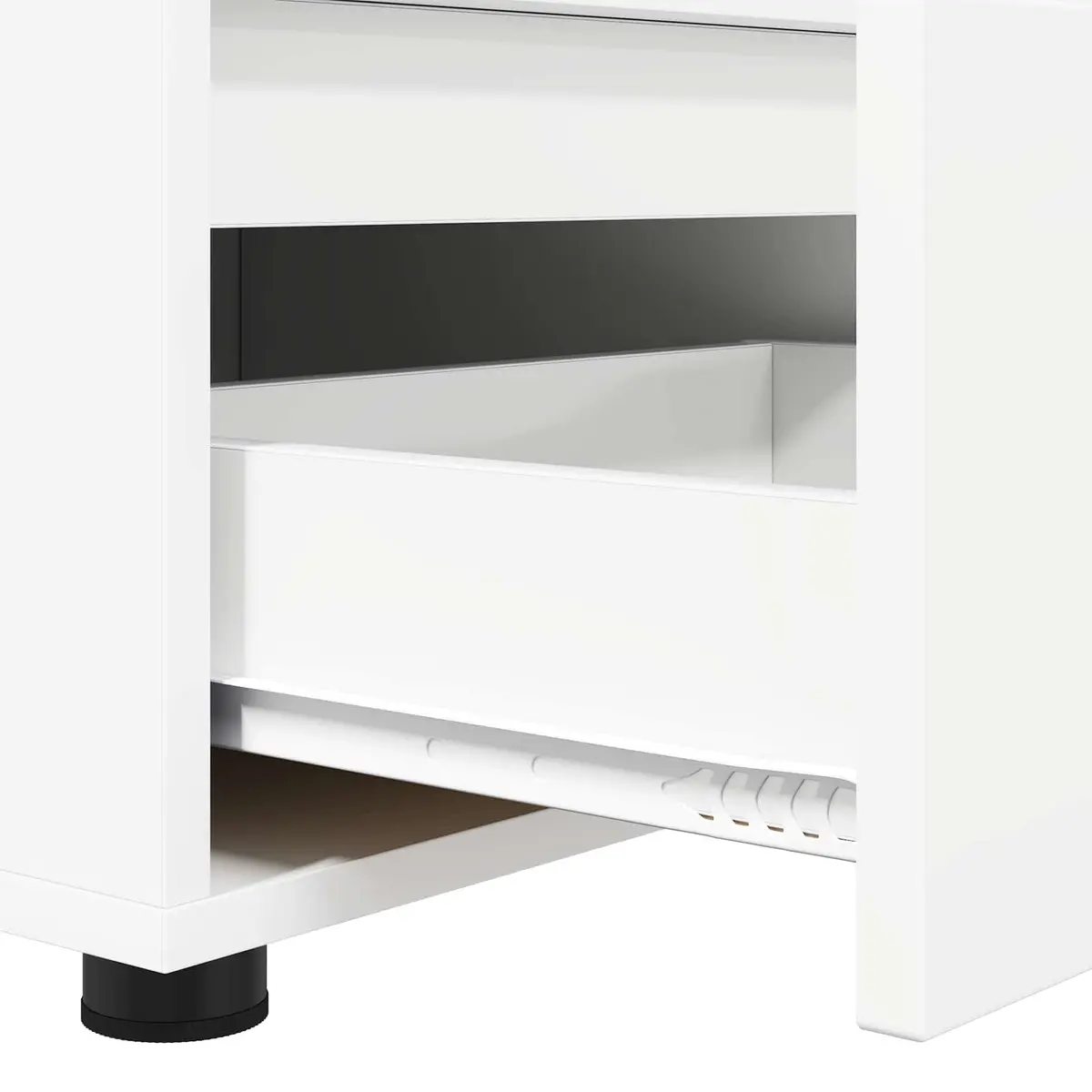 TV Cabinet Modern White Storage Unit with Drawer 100 x 48 x 43 cm