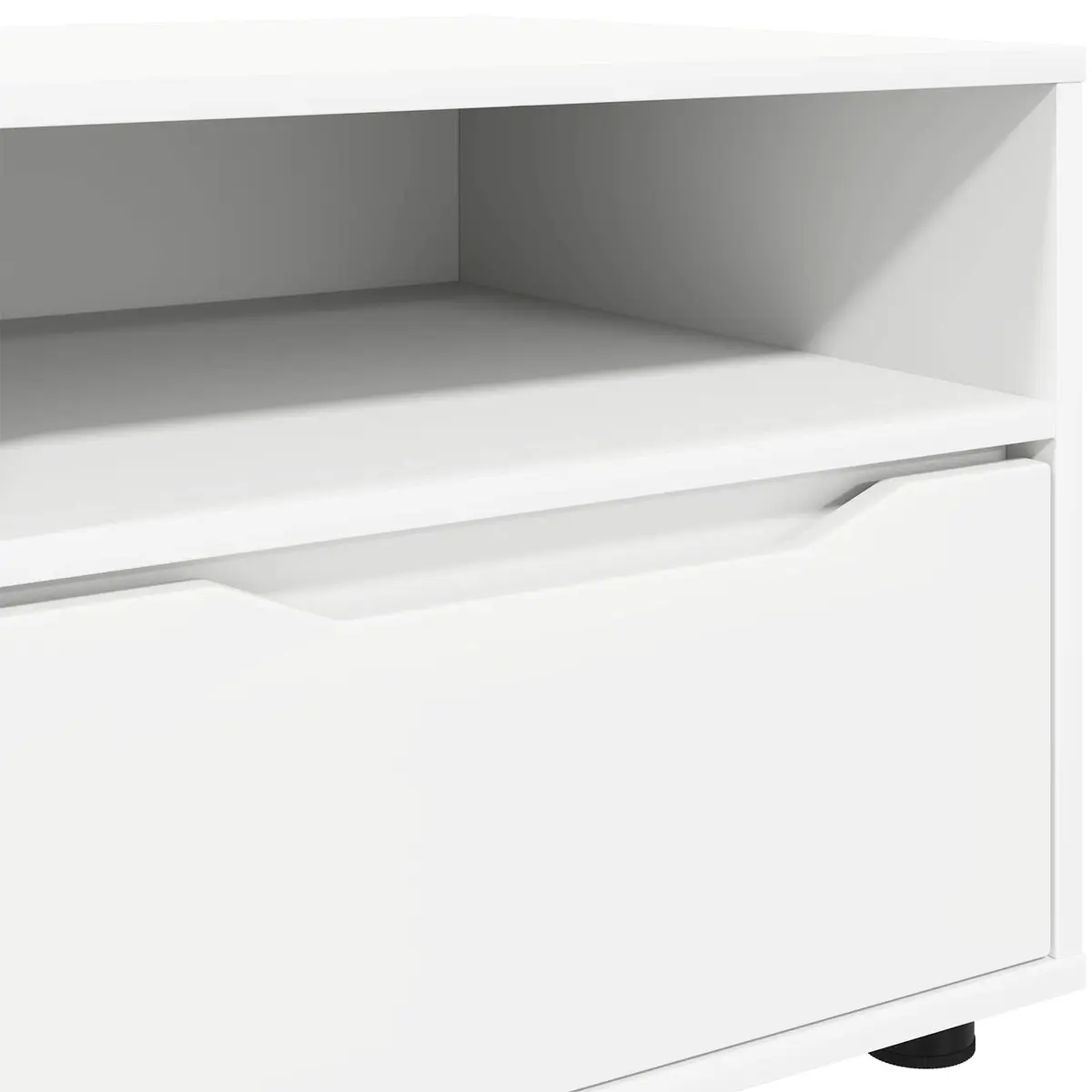 TV Cabinet Modern White Storage Unit with Drawer 100 x 48 x 43 cm