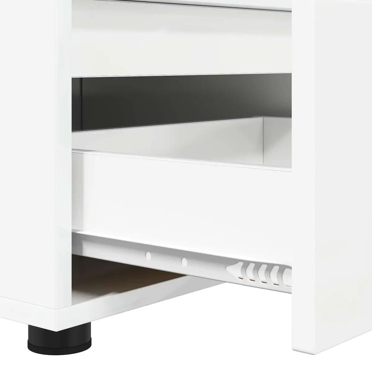 TV Cabinet High Gloss White Modern Engineered Wood 100 x 48 x 43 cm
