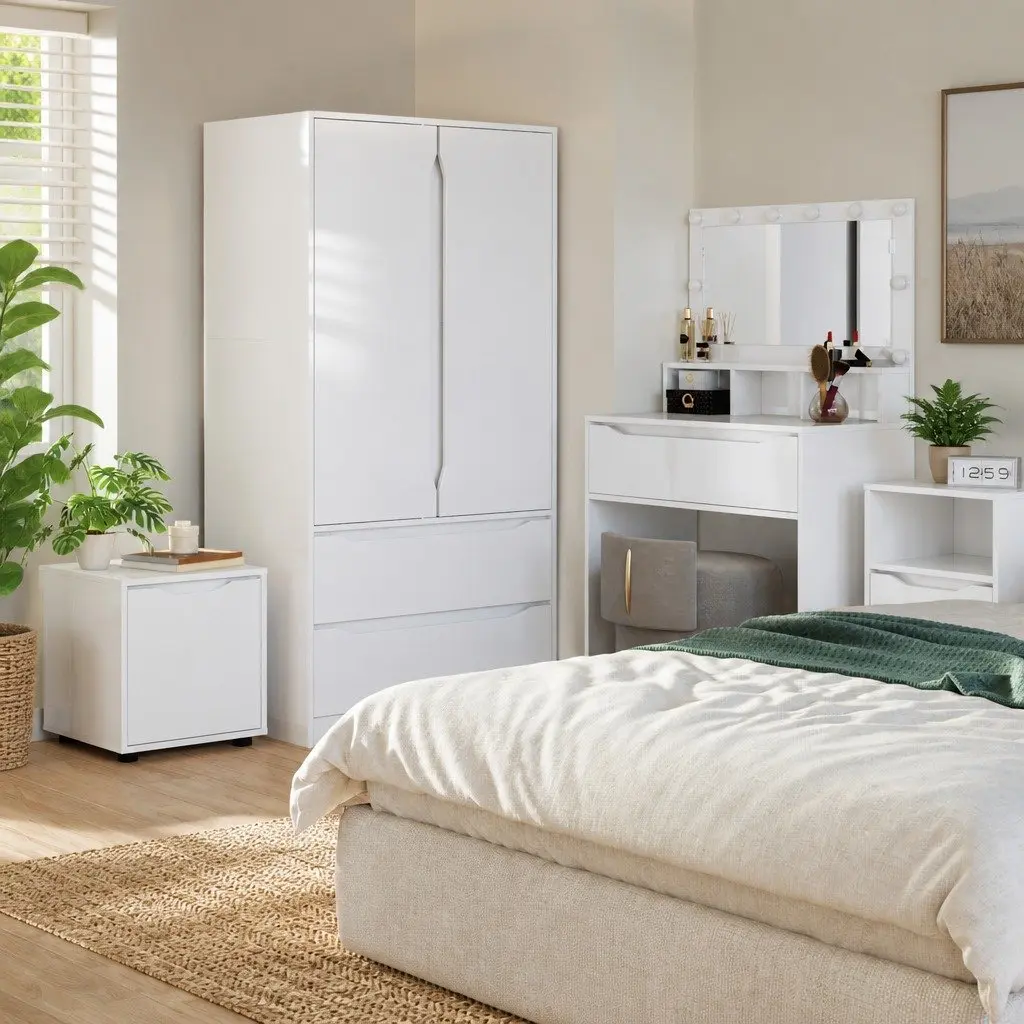 Bathroom Cabinet Minimalist High Gloss White 40.5 x 40 x 44 cm