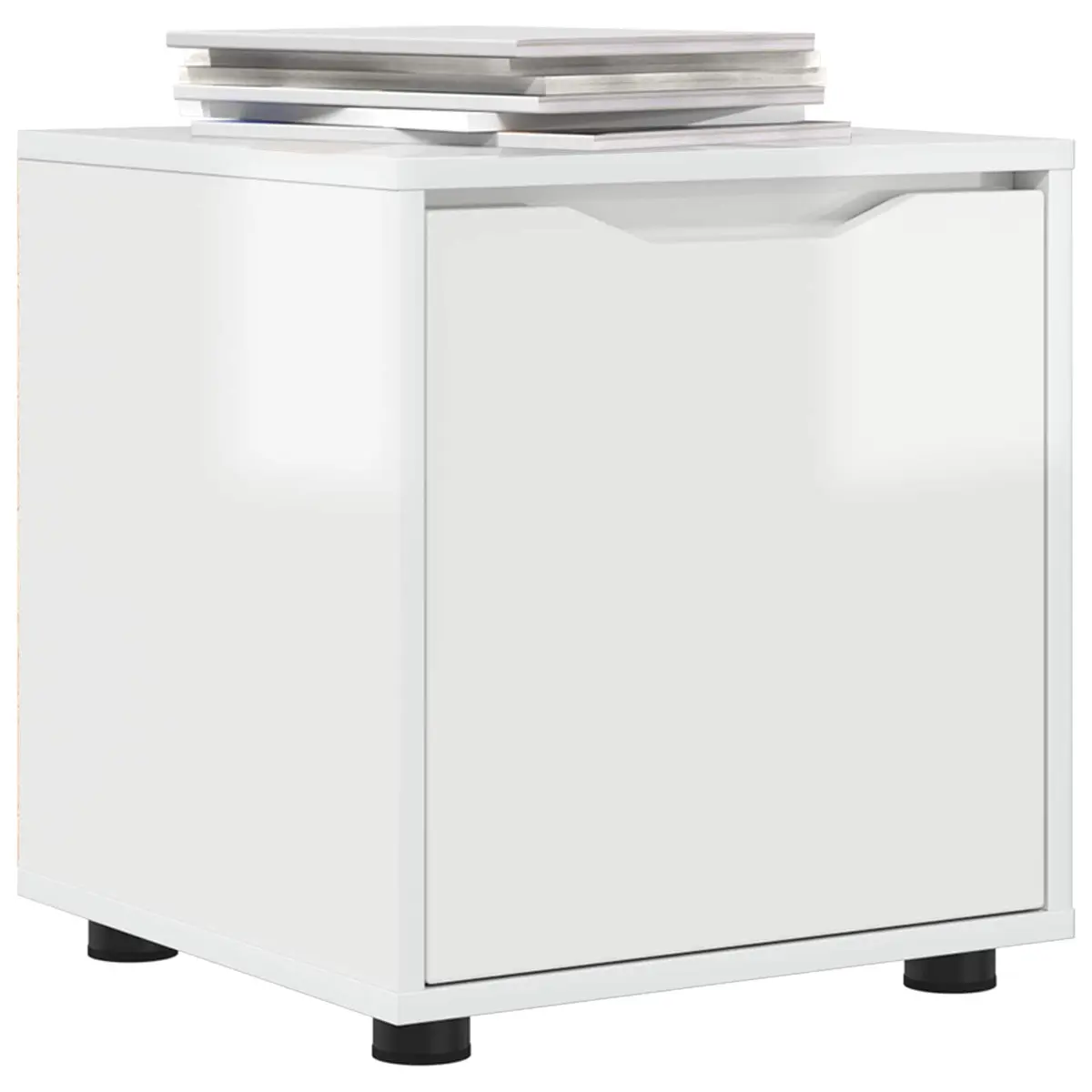 Bathroom Cabinet Minimalist High Gloss White 40.5 x 40 x 44 cm