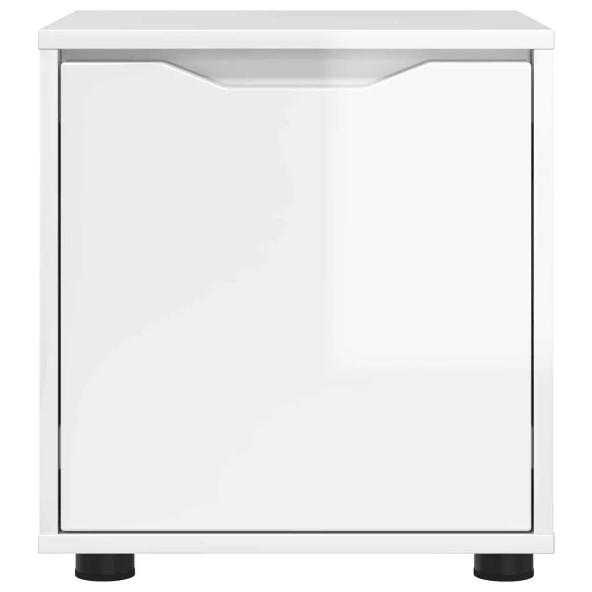Bathroom Cabinet Minimalist High Gloss White 40.5 x 40 x 44 cm