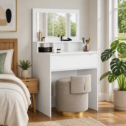 Your Ideal White Vanity for Bedroom Organization