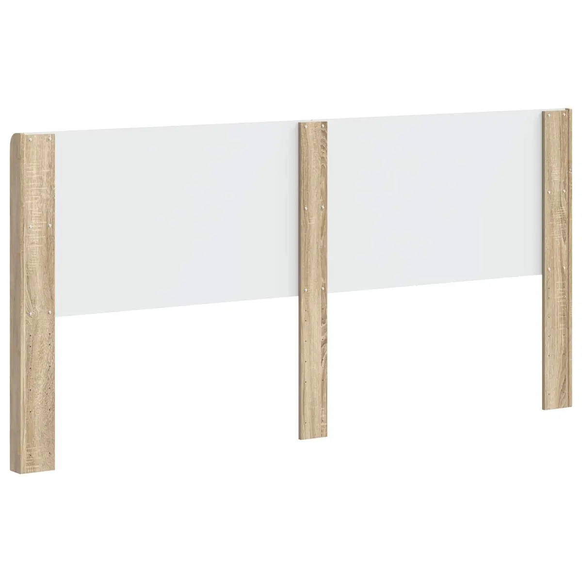 Headboard Engineered Wood Vertical Slat Design Bedroom Furniture Brown