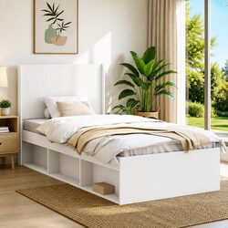Style Up Your Space with a White Vertical Slat Headboard