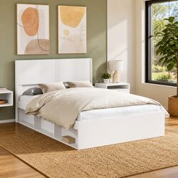 Your Perfect White Headboard with Vertical Slats