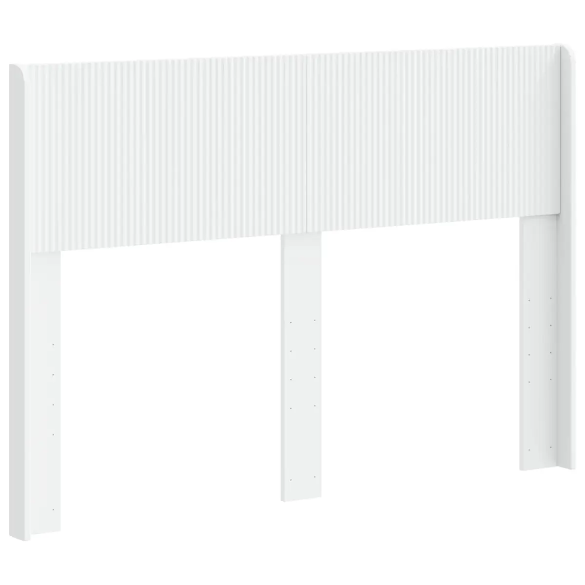 White Headboard with Vertical Slats