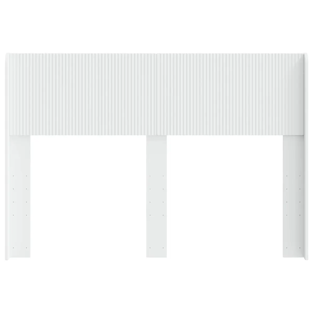 White Headboard with Vertical Slats