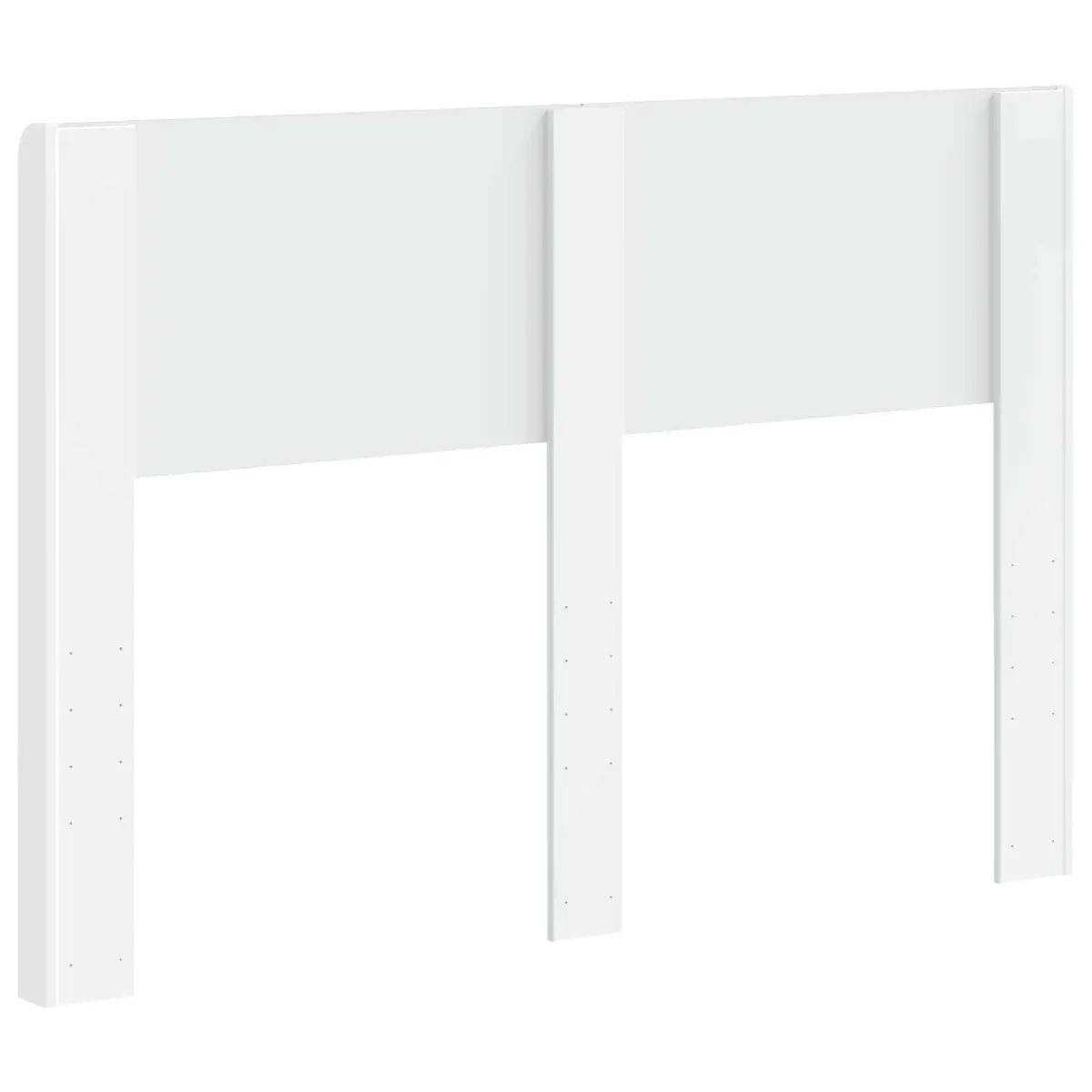 White Headboard with Vertical Slats