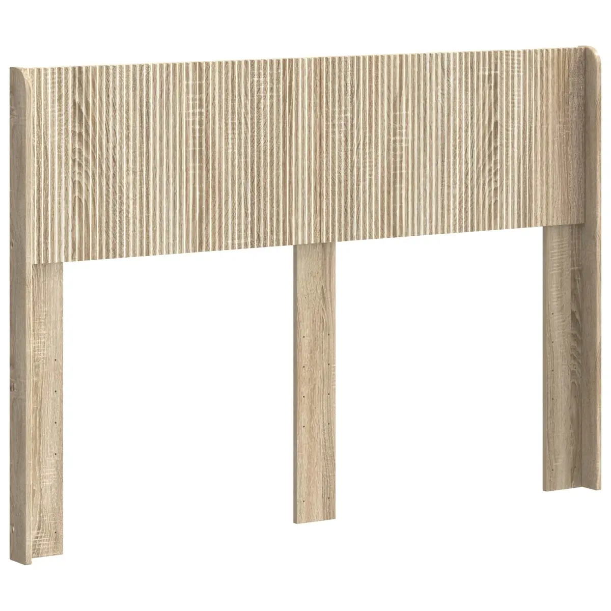 Headboard Sonoma Oak Brown Engineered Wood Vertical Slat Design Bedroom