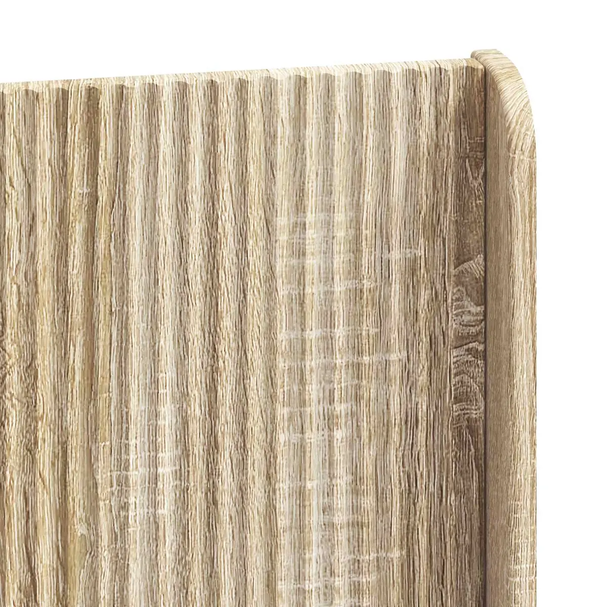 Headboard Sonoma Oak Brown Engineered Wood Vertical Slat Design Bedroom