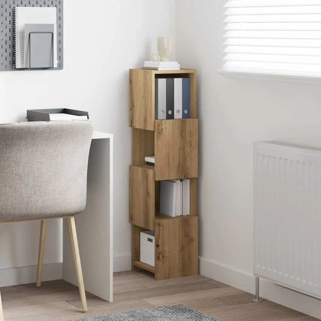 Corner Storage Cabinet Modern 25.5x25x102cm Brown