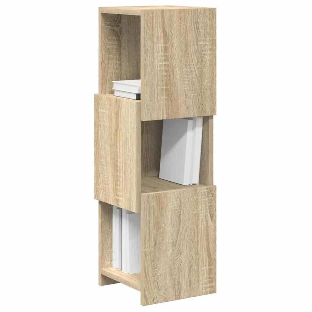 Corner Storage Cabinet Brown Modern Living Room Organizer Engineered Wood