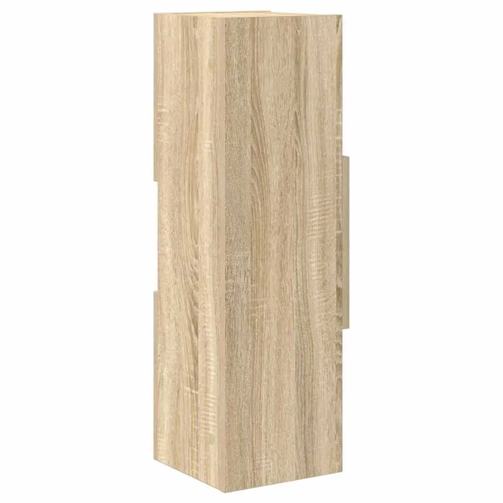 Corner Storage Cabinet Brown Modern Living Room Organizer Engineered Wood
