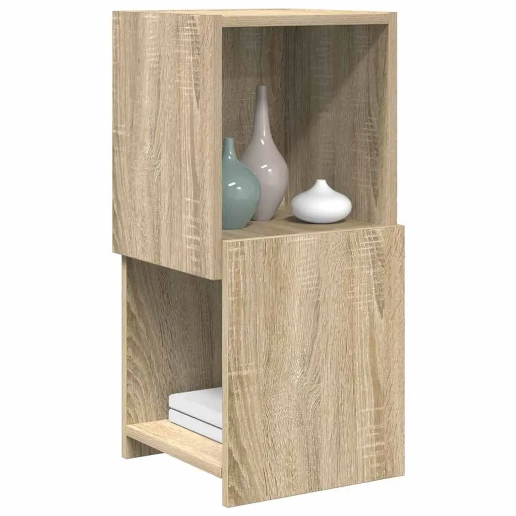 Corner Storage Cabinet Brown Modern Living Room Organizer Space-Saving Shelves